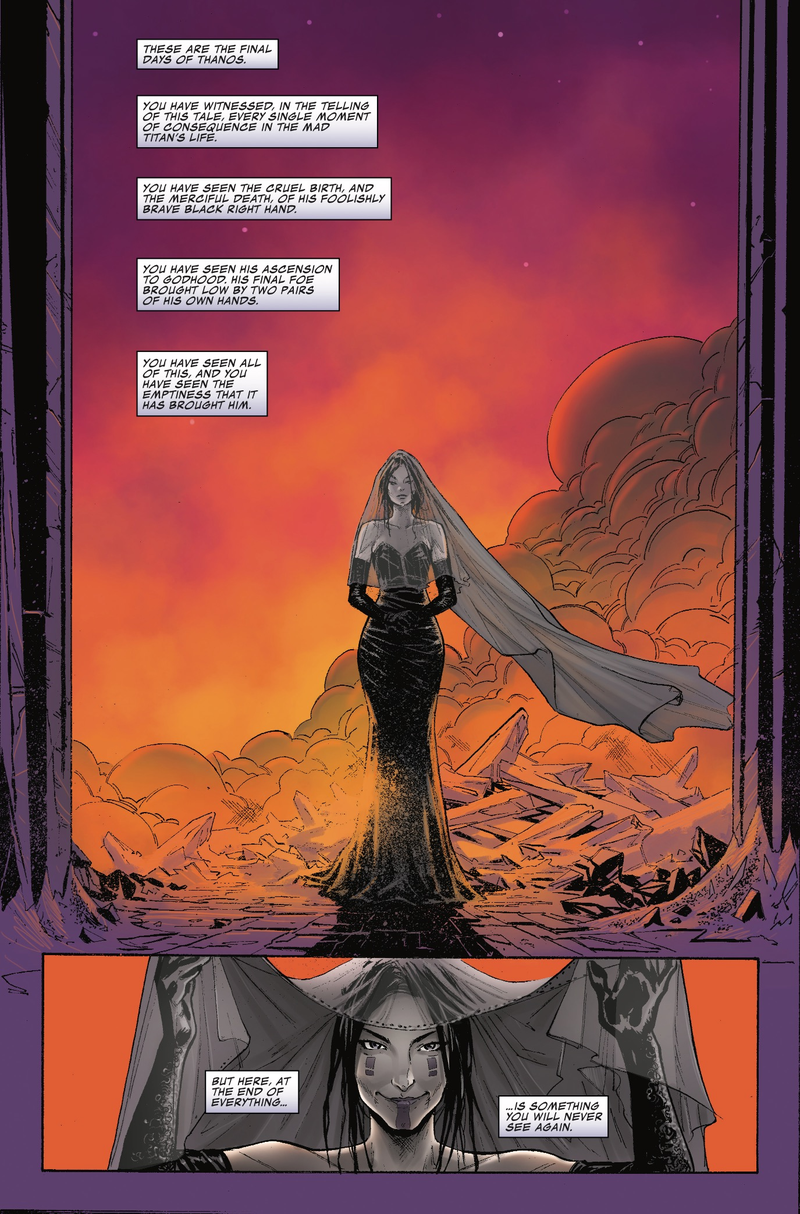 Illustration for article titled Death finally comes for Thanos in this exclusive preview of theĀ series finaleĀ